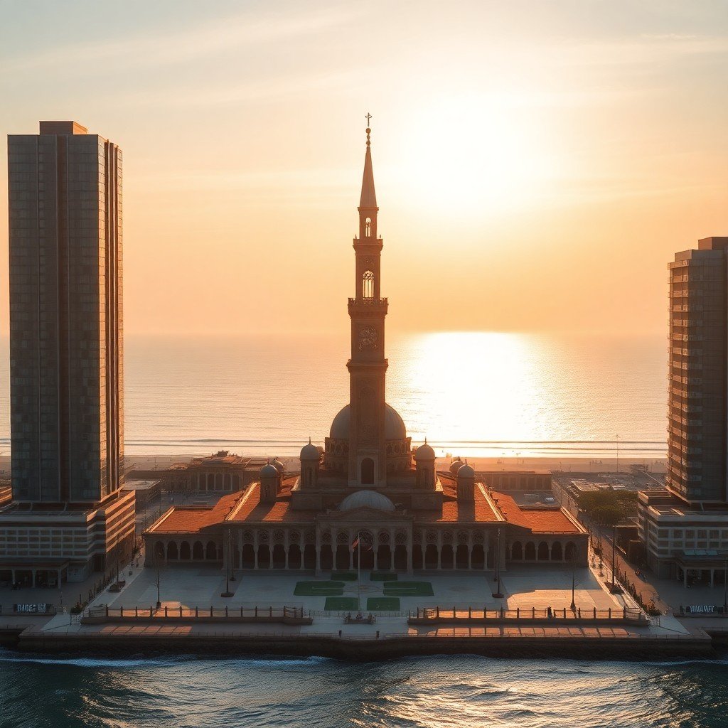 Visiting the majestic Hassan II Mosque, a must-see during a layover in Casablanca for cultural and architectural exploration